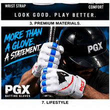 PGX Blue Smiley batting gloves baseball lifestyle image