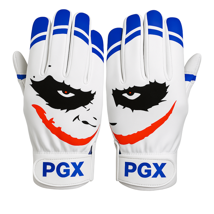 PGX Cool Blue Smiley Baseball Batting Gloves
